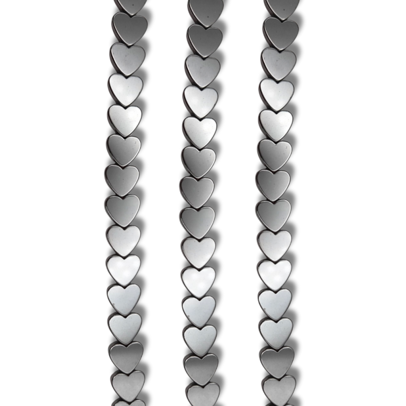 Ematite cuore foro passante 8 mm canna di fucile
