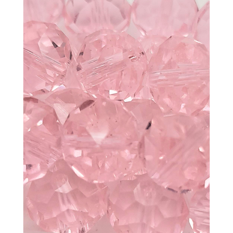 Cristalli rotondi 10mm -  CL19 quarzo rosa