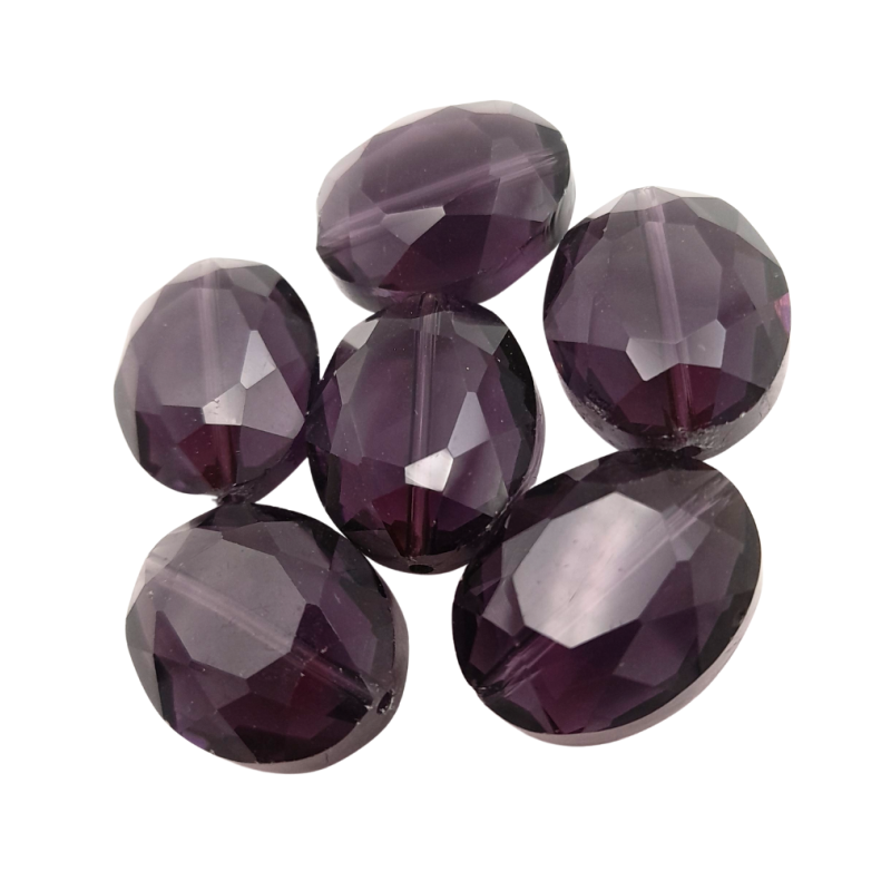 pietra bon bon viola scuro  20 x 15 mm 6 pz