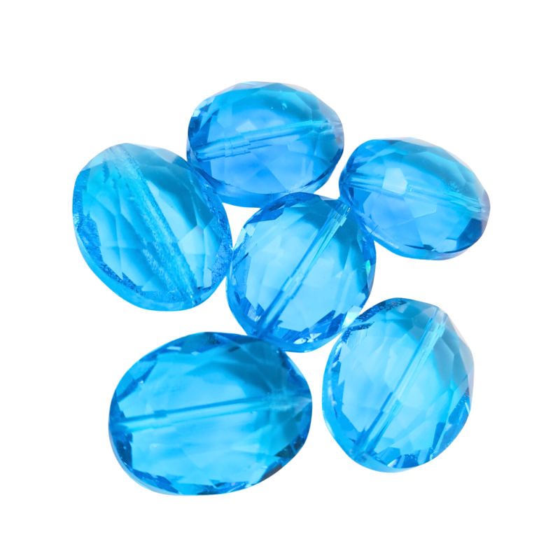 pietra bon bon  topazio blu 20 x 15 mm 6 pz