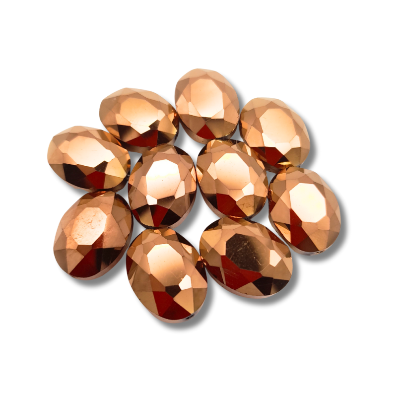 pietra bon bon rame metallic 16 x12  mm 10 pz