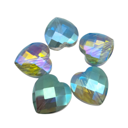 pietre cuore apatite caraibica 15mm 5pz
