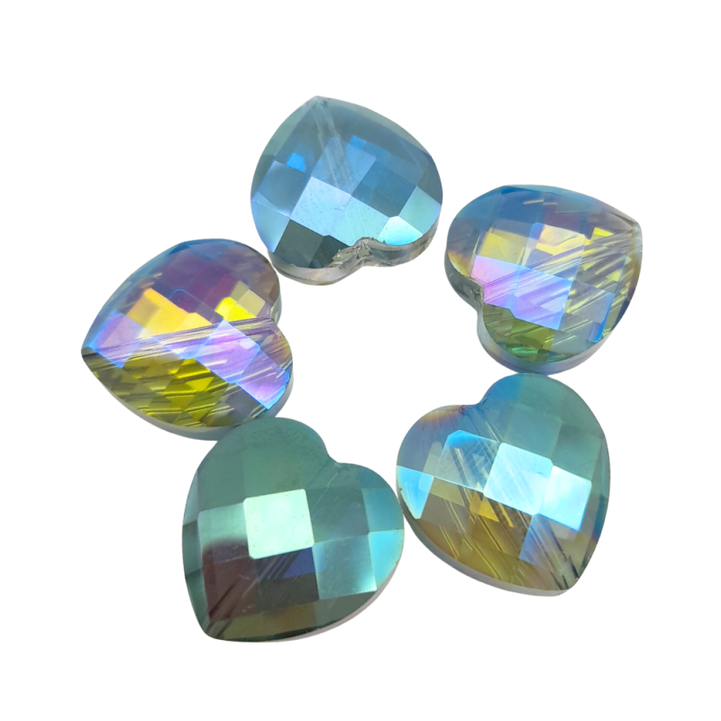 pietre cuore apatite caraibica 15mm 5pz