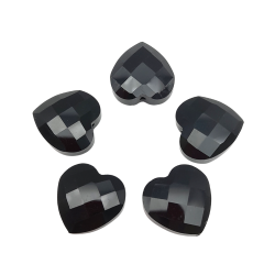 pietre cuore diamante nero 15mm 5pz