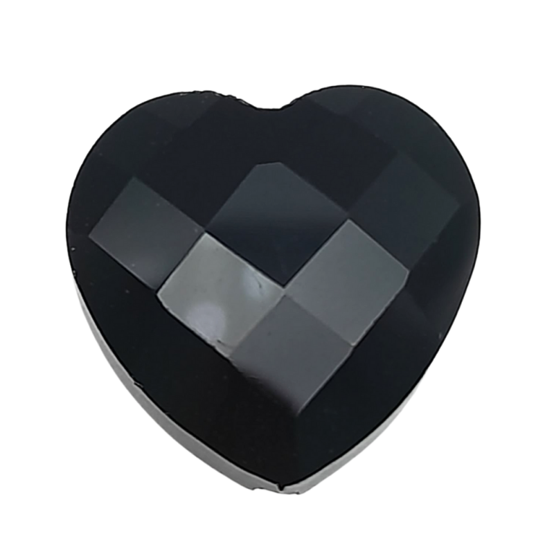pietre cuore diamante nero 15mm 5pz