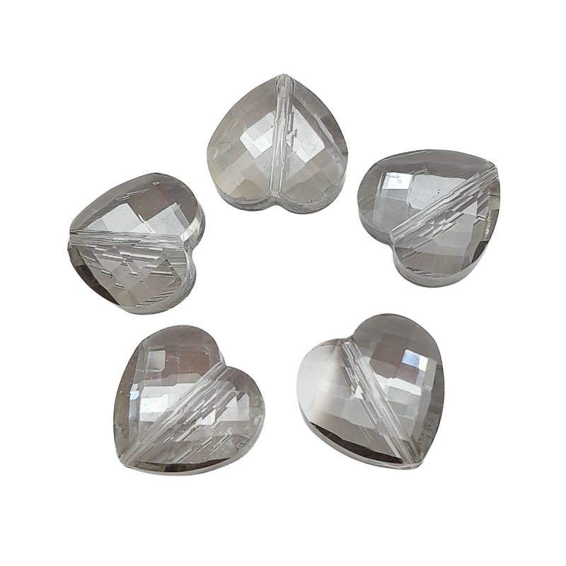 pietre cuore grigio 15mm 5pz