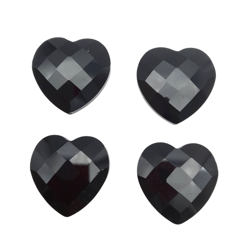pietre cuore diamante nero 20 mm 4pz