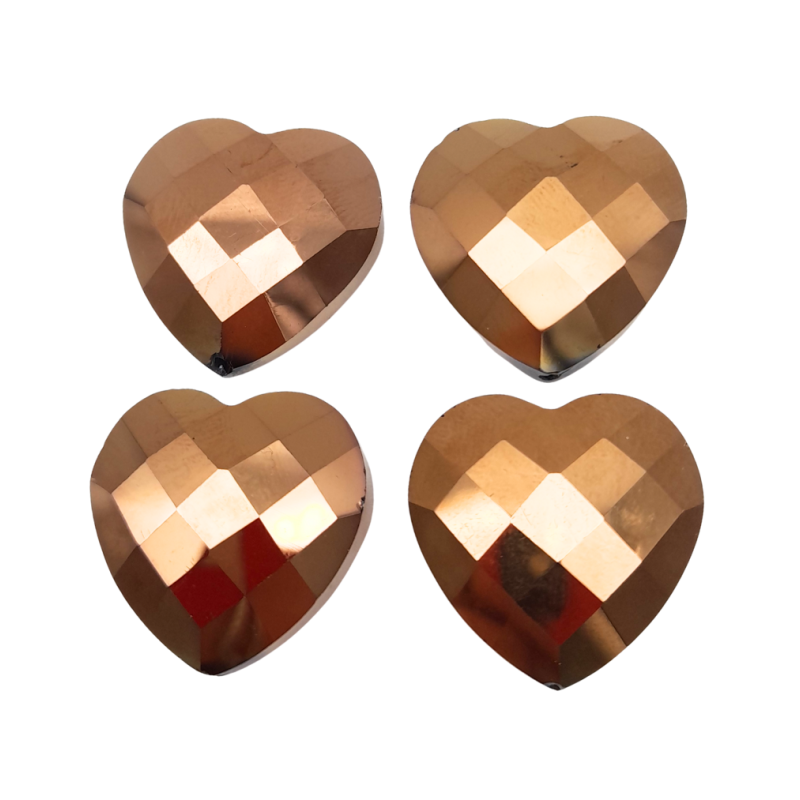 pietre cuore rame metallic 20 mm 4pz