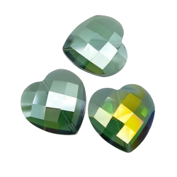 pietre cuore amazzonite verde 30 mm 3pz