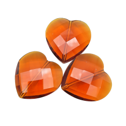 pietre cuore ambra 30 mm 3pz