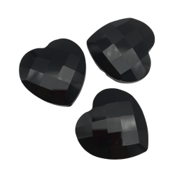 pietre cuore diamante nero 30 mm 3pz