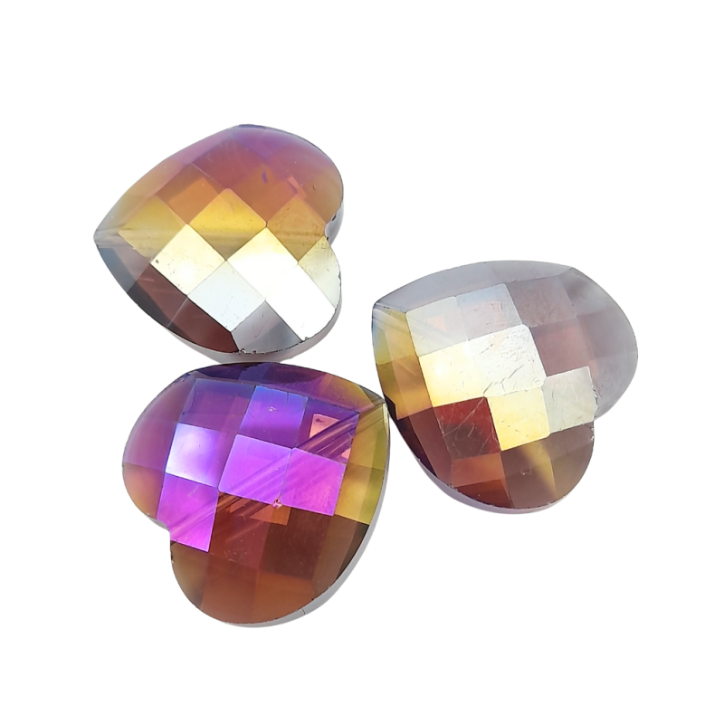 pietre cuore light topazio grape 30 mm 3pz