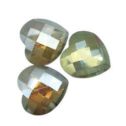 pietre cuore serpentino verde 30 mm 3pz