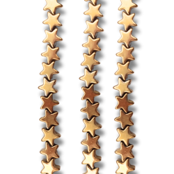 ematite stelle oro foro passante 6mm