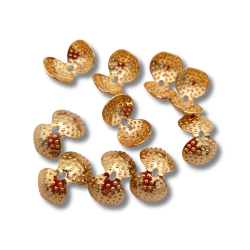 copriperla filigrana oro 10mm 10pz.