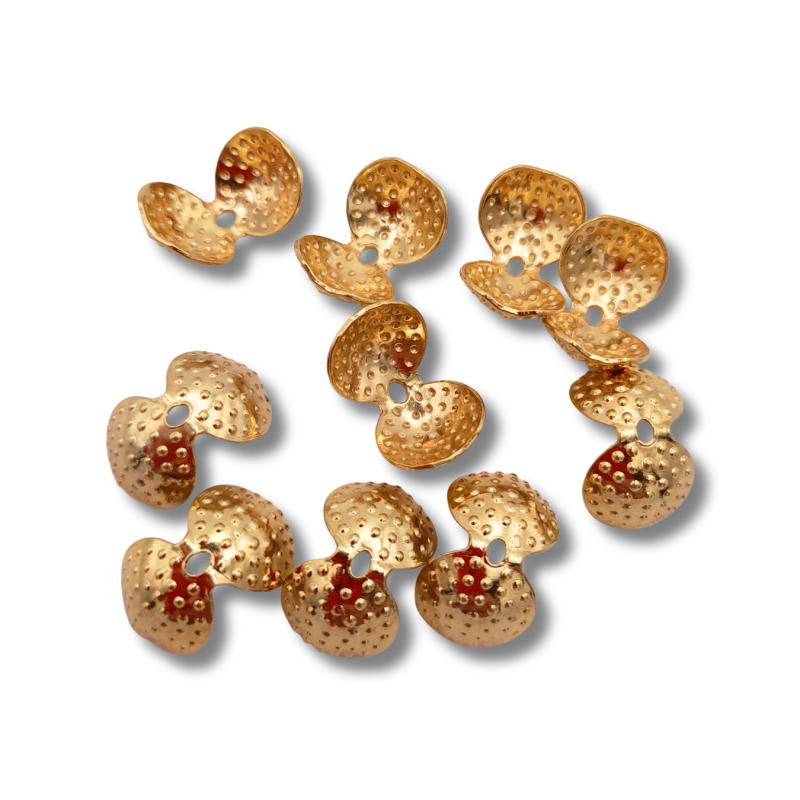 copriperla filigrana oro 10mm 10pz.