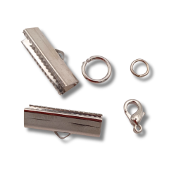 chiusura graffa colore argento 20mm 2pz.