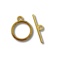 Chiusura T in acciaio 10mm oro 1 pz