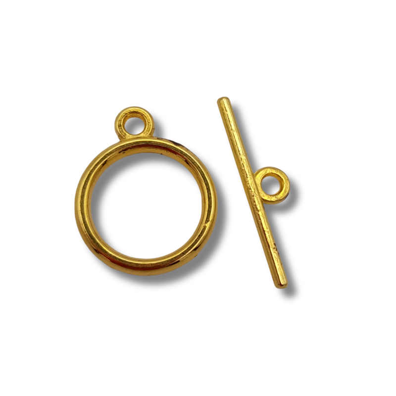 Chiusura T in acciaio 10mm oro 1 pz