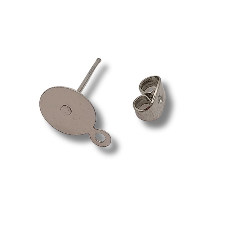perni per orecchini argento5mm 6pz.