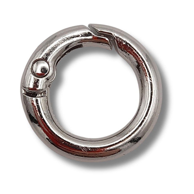 moschettone rotondo argento 20 mm