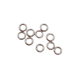 anellino in acciaio 3mm argento10pz.