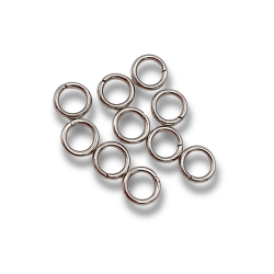 anellino in acciaio 4mm argento 10pz.