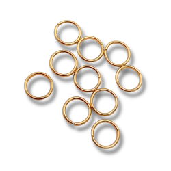 anellino in acciaio 6 mm oro 10pz.