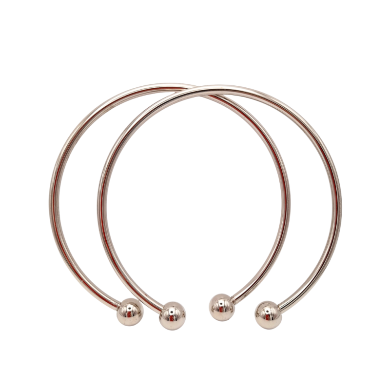 manici anello con sfere argento 13 cm