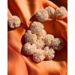 pompon in tulle rosa antico 20 mm
