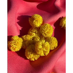 pompon in tulle giallo 20 mm