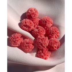 pompon in tulle rosa scuro 20 mm