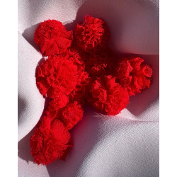 pompon in tulle rosso 20 mm