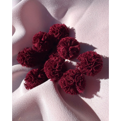 pompon in tulle bordeaux 20 mm
