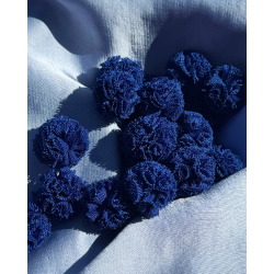 pompon in tulle blu 20 mm