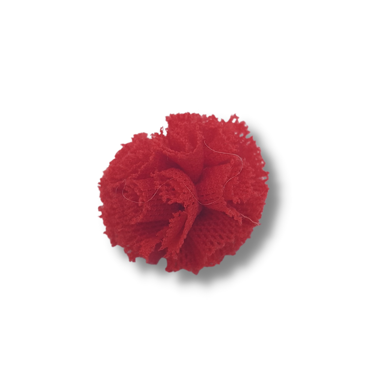pompon in tulle rosso 20 mm