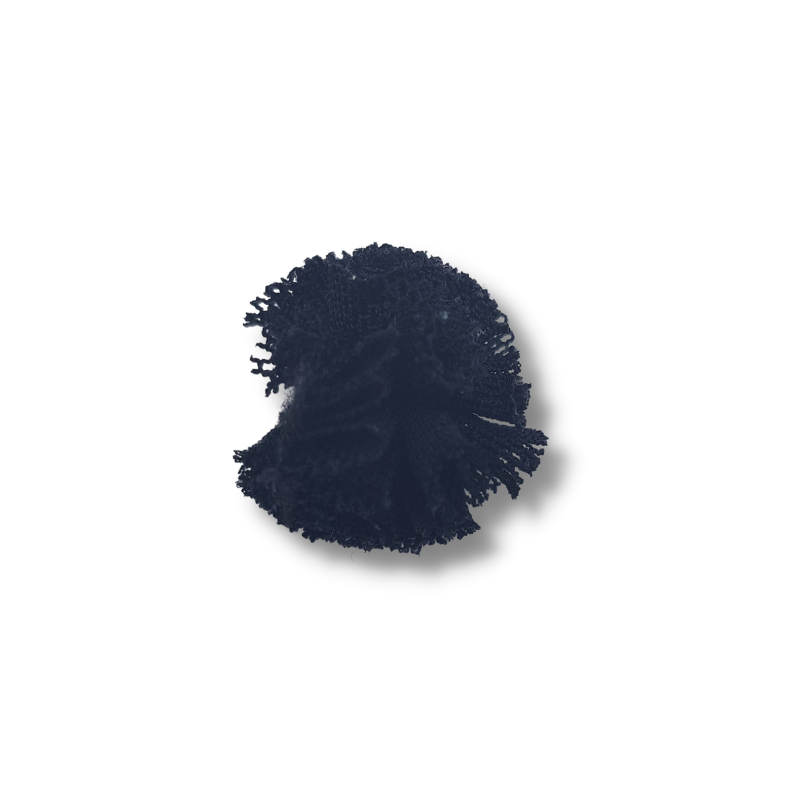 pompon in tulle nero 20 mm