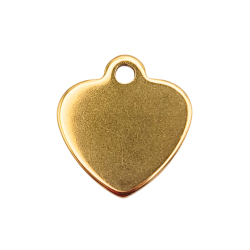 charm cuore oro 13 mm acciaio