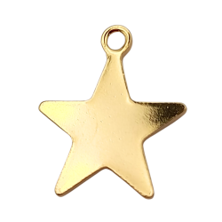 charm stella oro 13 mm acciaio