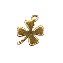charm quadrifoglio oro 13 mm acciaio