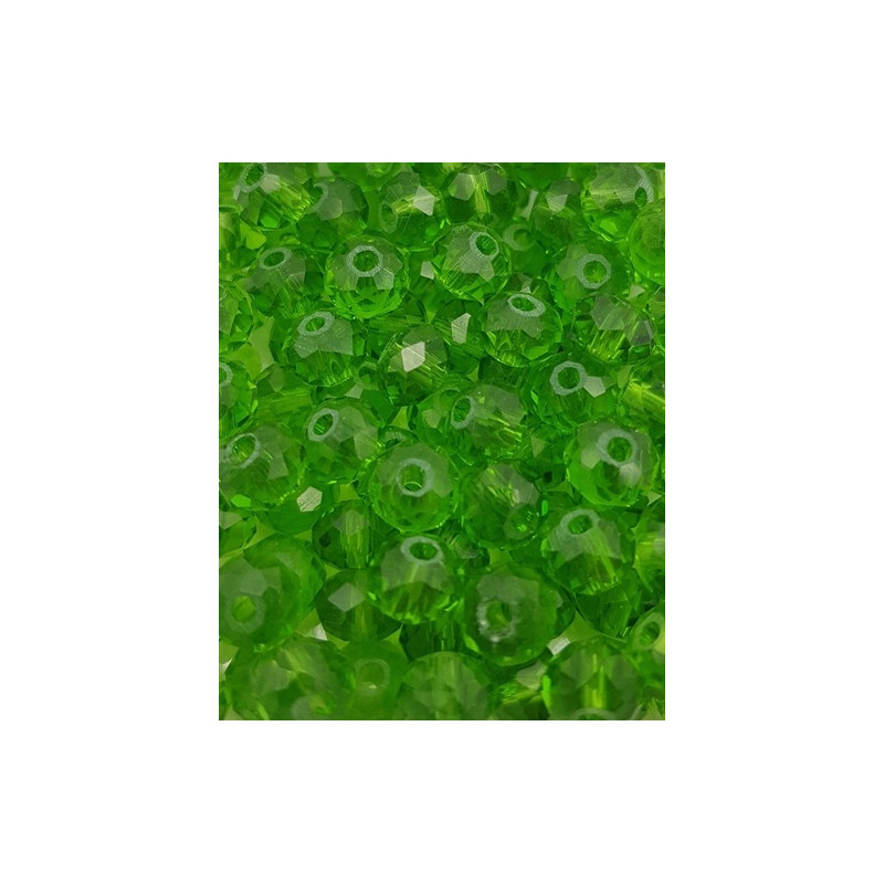 PROMO 10 FILI - Cristalli 4 mm - CL8 Verde Prato Trasparente