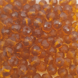 PROMO 10 FILI - Cristalli 4 mm - CL2 Ambra trasparente