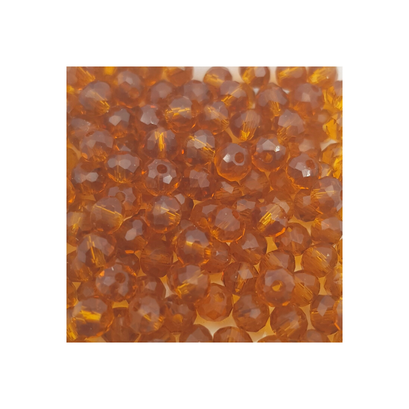 PROMO 10 FILI - Cristalli 4 mm - CL2 Ambra trasparente