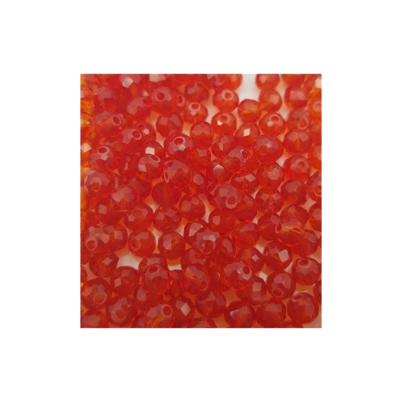PROMO 10 FILI - Cristalli 4 mm - SH199 red orange