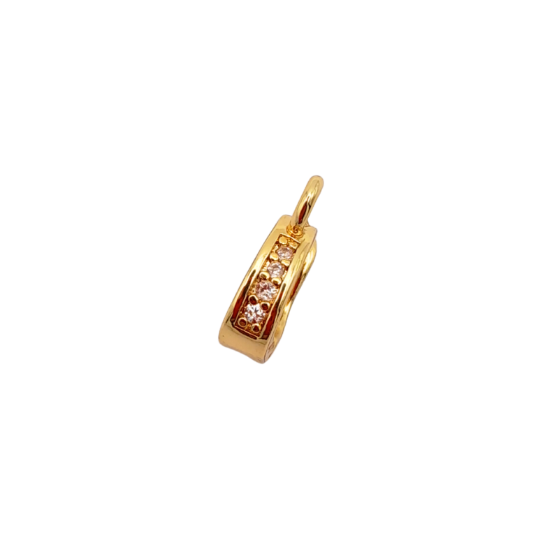 chiusura color oro con strass