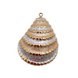 charm conchiglia nude in acciaio