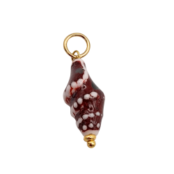 charm conchiglia a spirale marrone