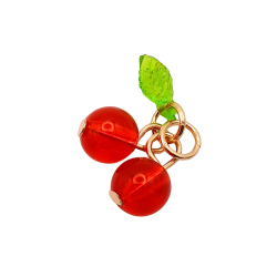 charm ciliegie rosse trasparenti