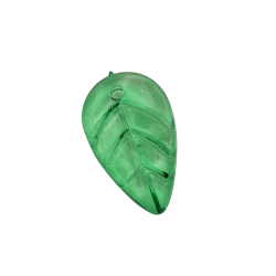 charm foglia verde trasparente