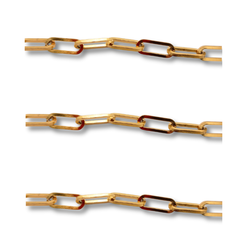 catena spessa in acciaio color oro